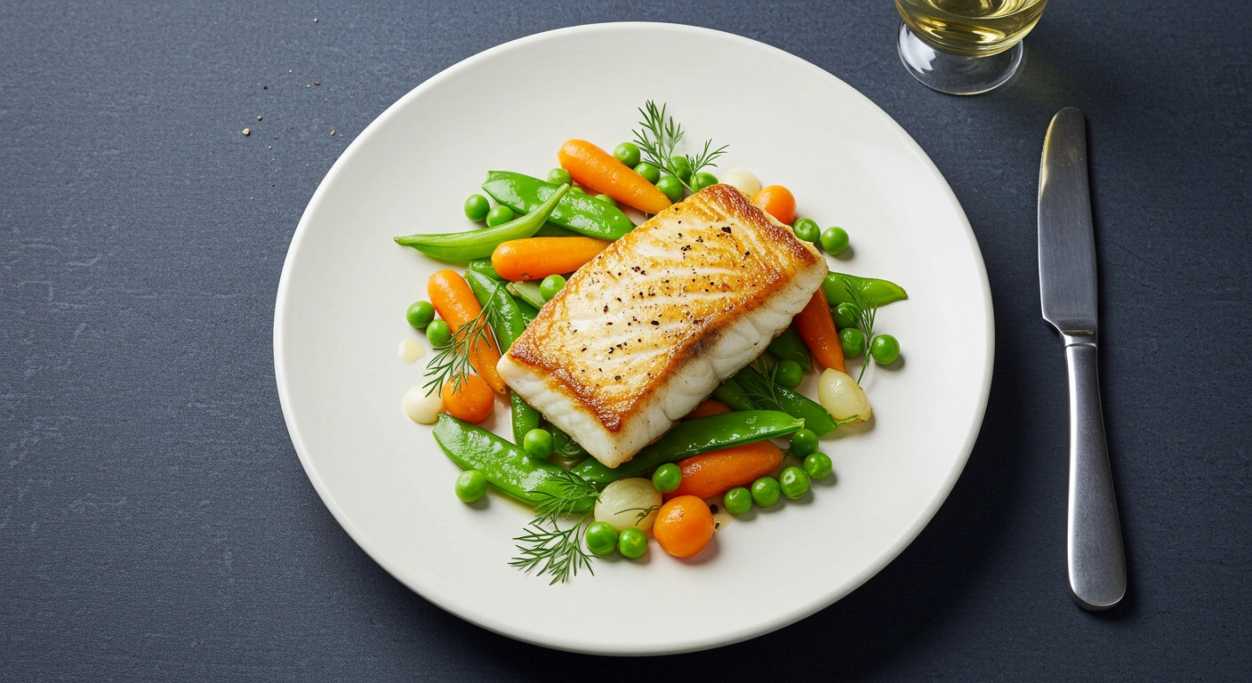 Pan-Seared Halibut with Spring Vegetables: An Impressive Yet Simple Dinner